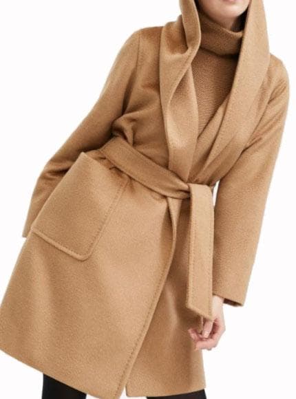 マックスマーラピュアキャメル100％リアルトコート■RIALTOガウンコート38