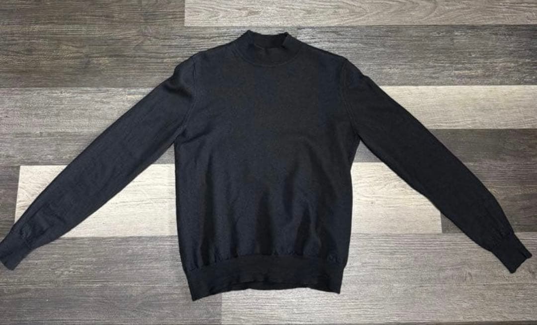 トップス PRADA BLACK WOOL MOCK NECK KNIT