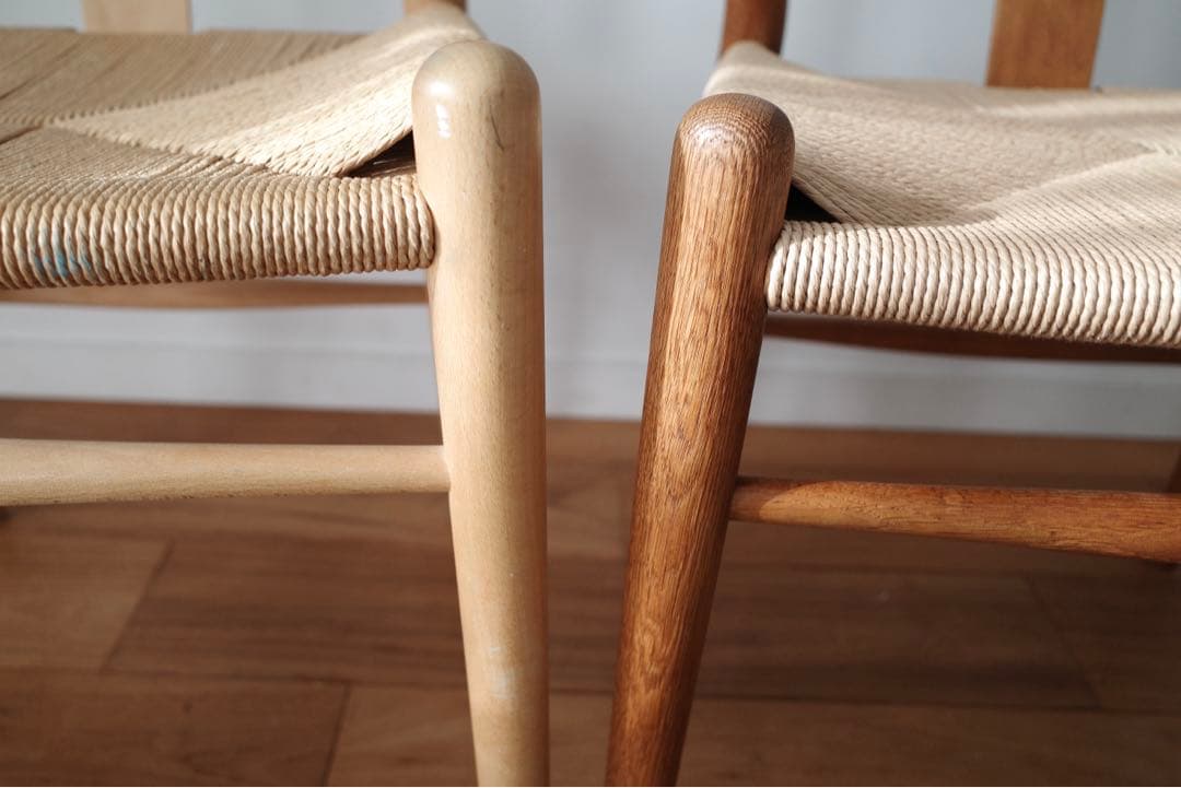 極美品【ヴィンテージ yチェア】オーク ペーパーコード新品