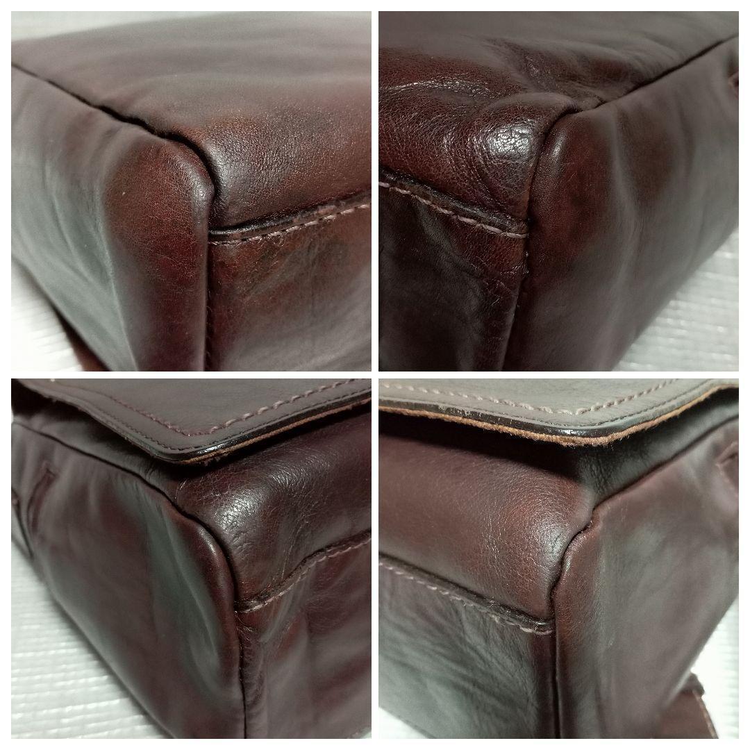 土屋鞄製造所 トーンオイルヌメ ショルダーバッグ ダークブラウンA4収納可 本革