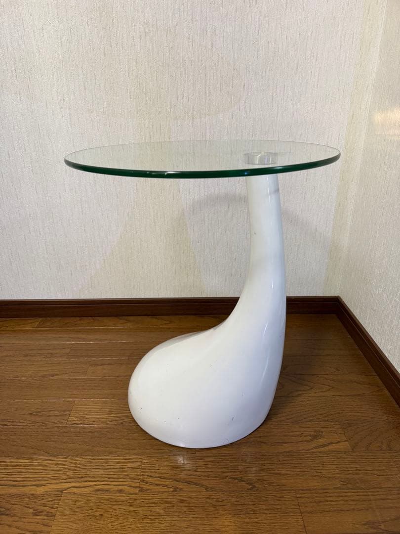 サイドテーブル ガラステーブル おしゃれ アート 変形