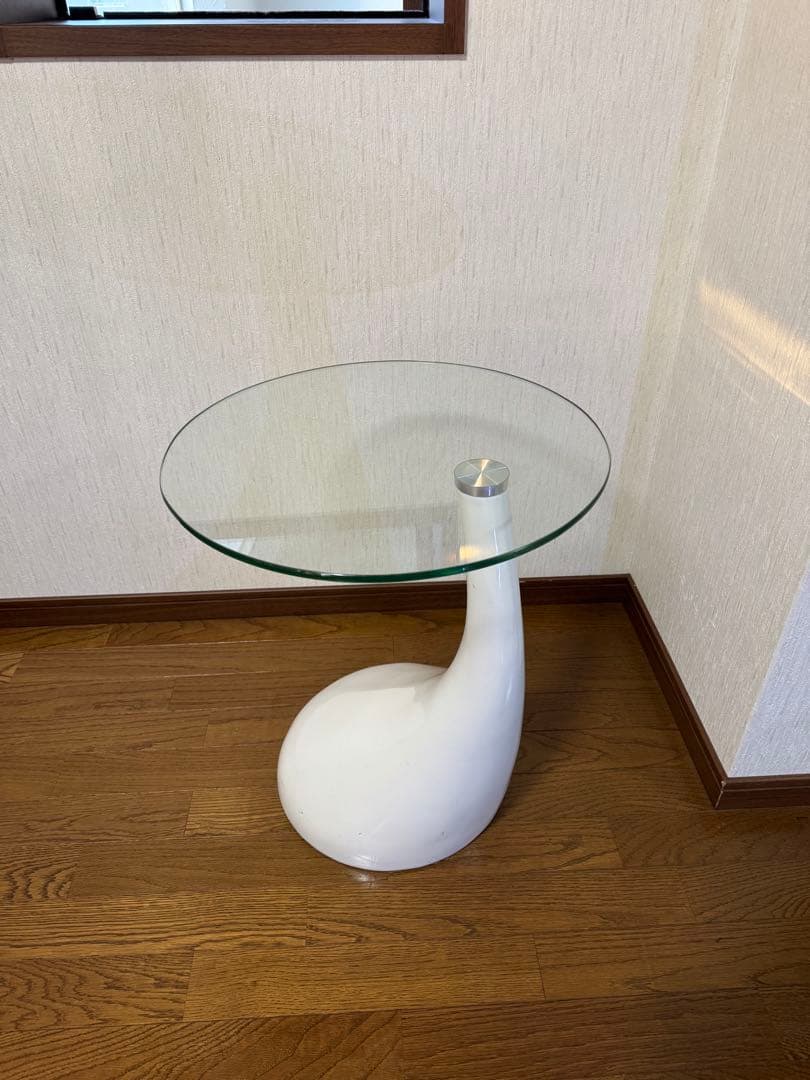 サイドテーブル ガラステーブル おしゃれ アート 変形