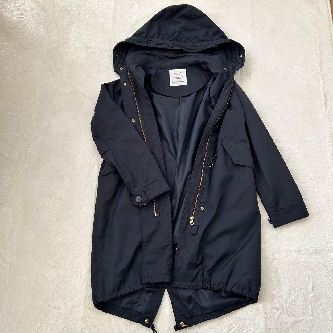 美品　IENA イエナ モッズコート リアルファー ライナー フード　ネイビー