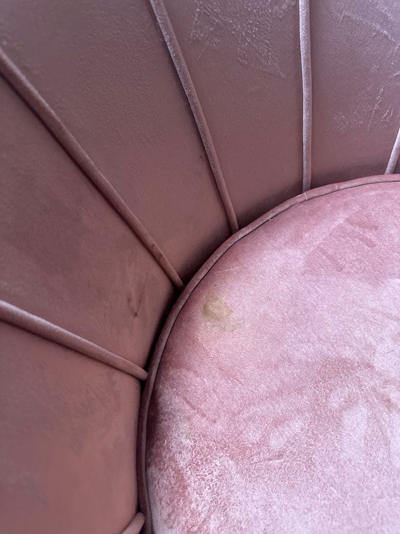 貝殻型ベルベット1人掛けソファ