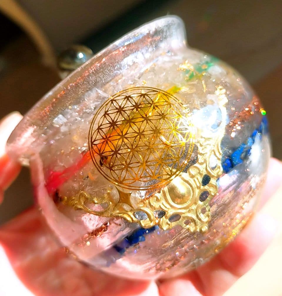 オルゴナイト　魔法壺　金運　浄化　引き寄せ　開運　活性化　インテリア　ルチル