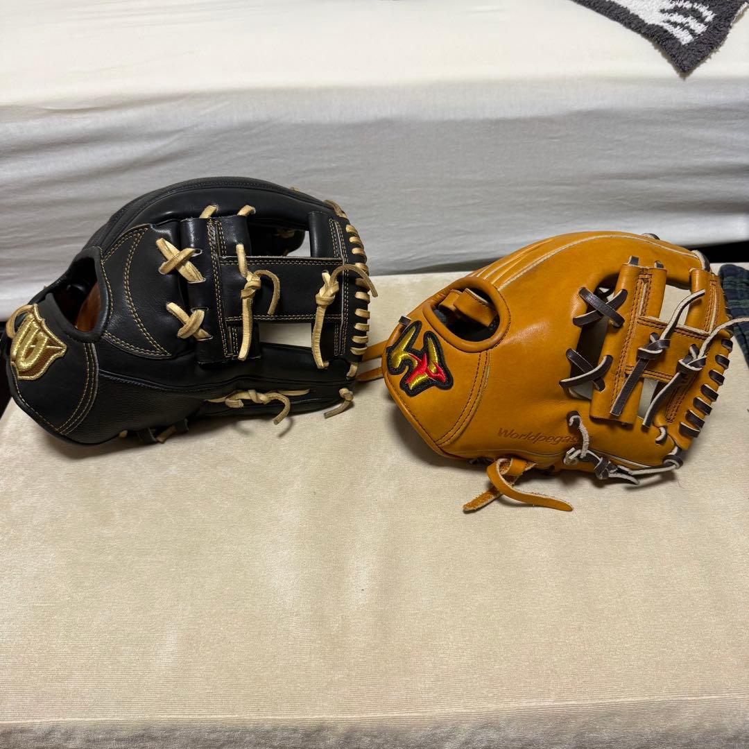 ウィルソン硬式グローブ内野手用86型＆ワールドペガサストレーニンググラブセット