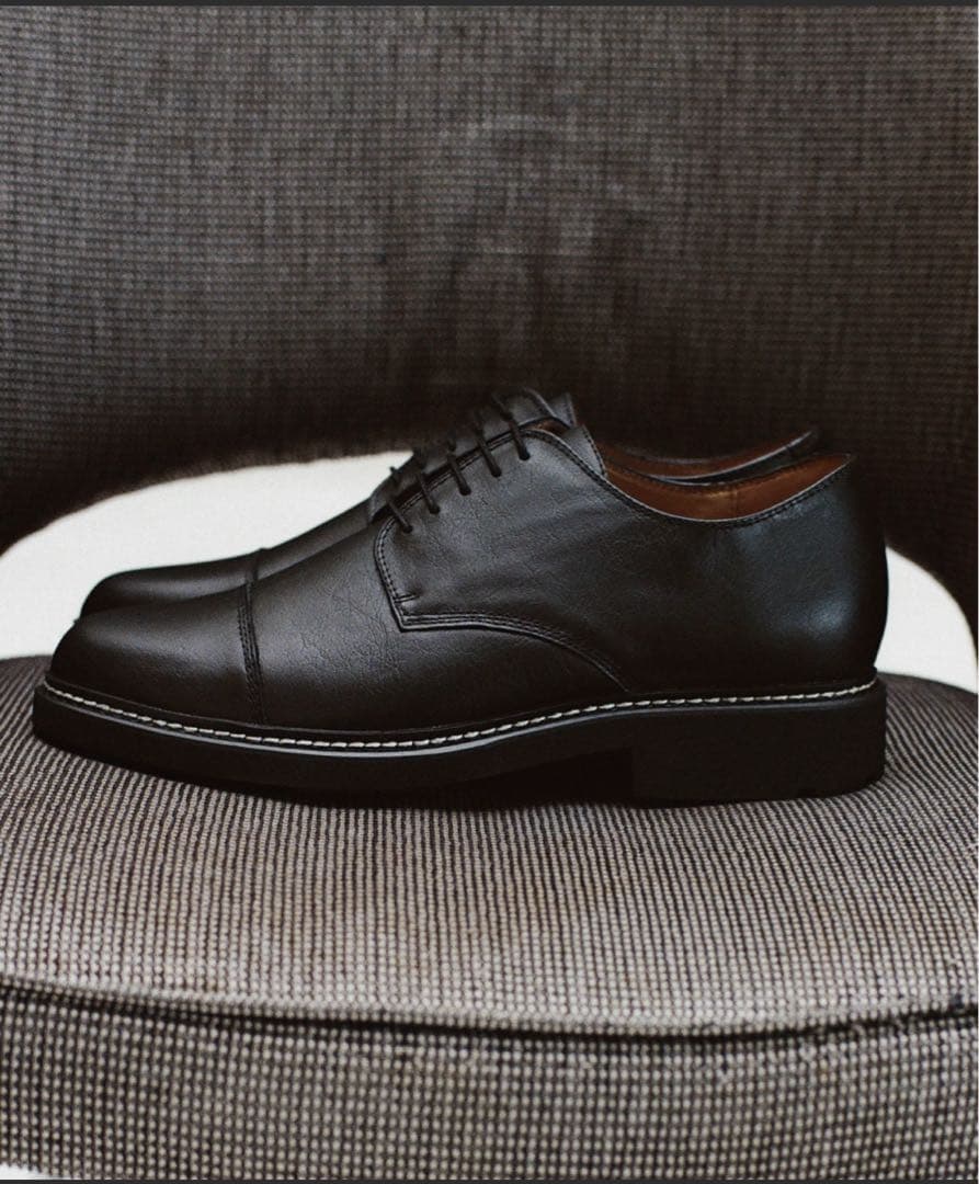 靴 wym GENUINE LEATHER PLAIN DERBY SHOES S