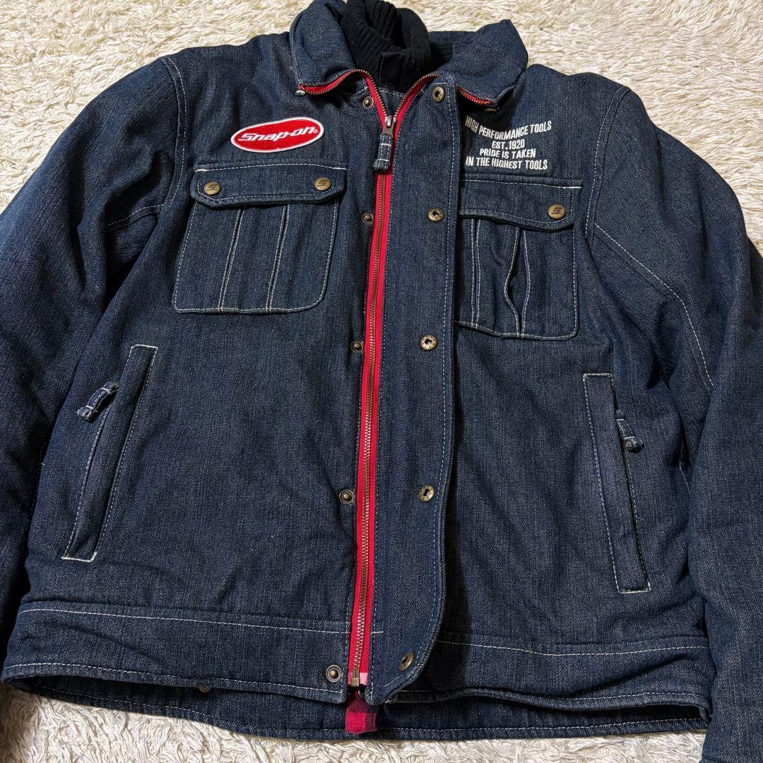 スナップオン Snap-on デニム バイクジャケット 中綿 冬 　ライディング