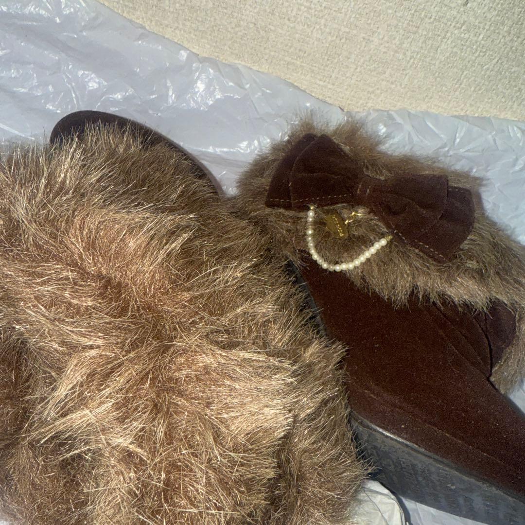 LIZ LISA リズリサ ファー付 ショートブーツ LL24.5cm リボン