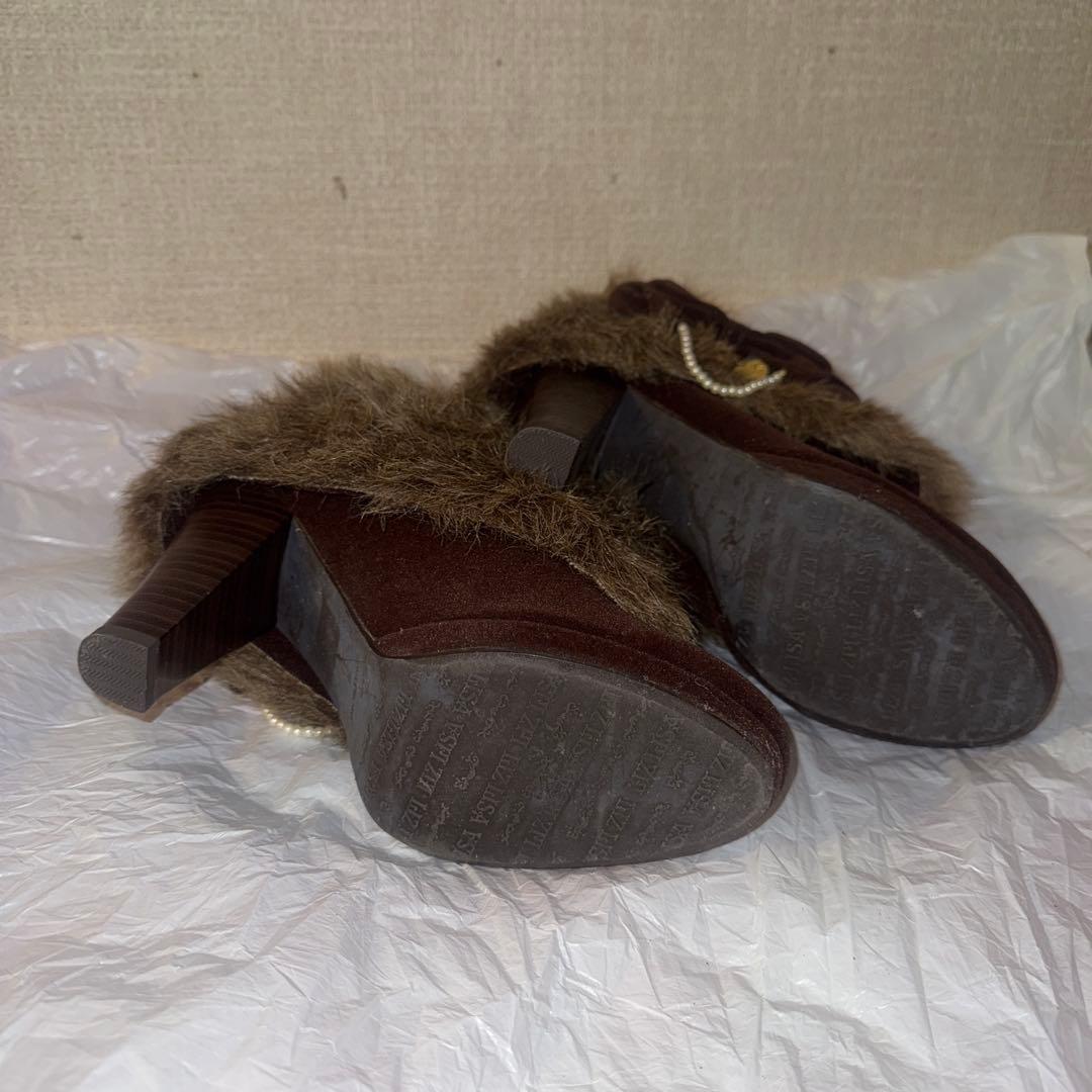 LIZ LISA リズリサ ファー付 ショートブーツ LL24.5cm リボン