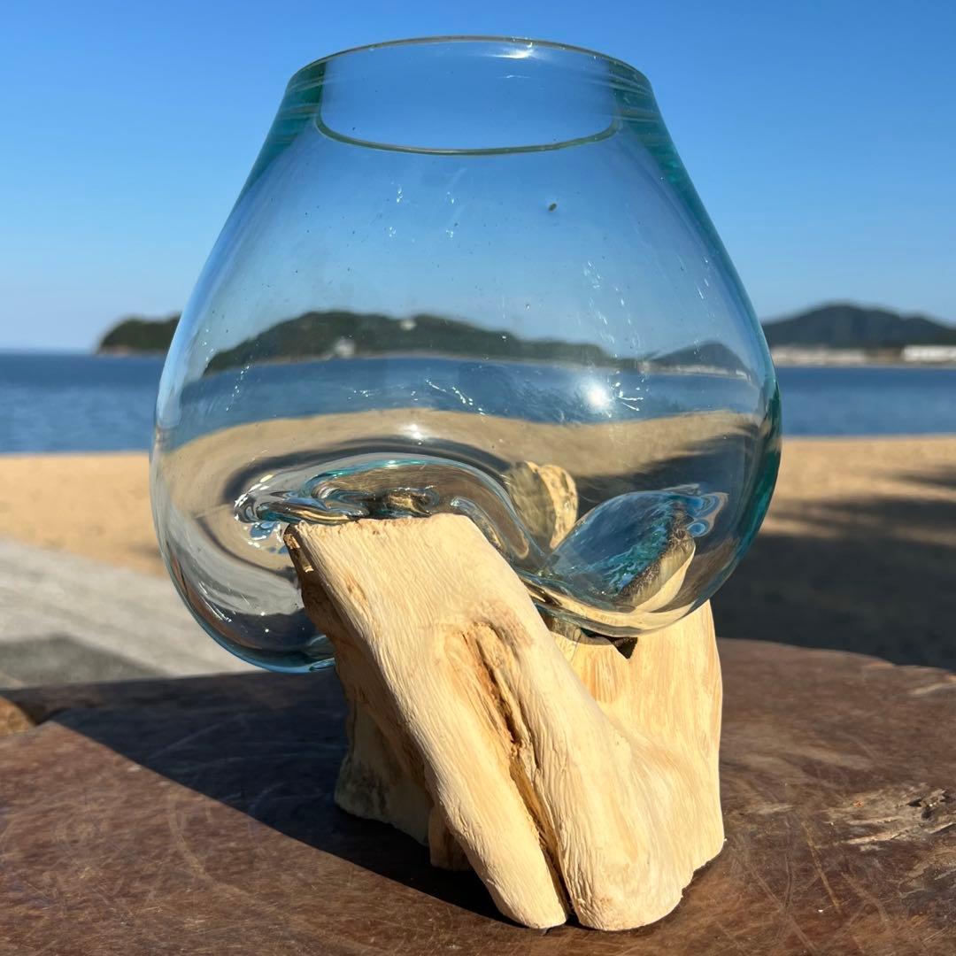 流木ガラスオブジェW18A 花瓶 金魚鉢 ガーデニング テラリウム 観賞魚 容器