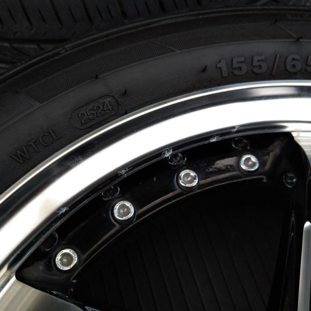 ★社外アルミホイール 155/65R14MILEVER MP270 24年製4本