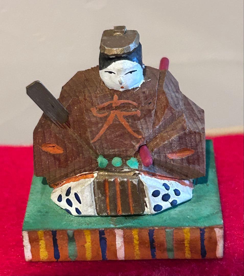 レトロ　奈良一刀彫　雛人形