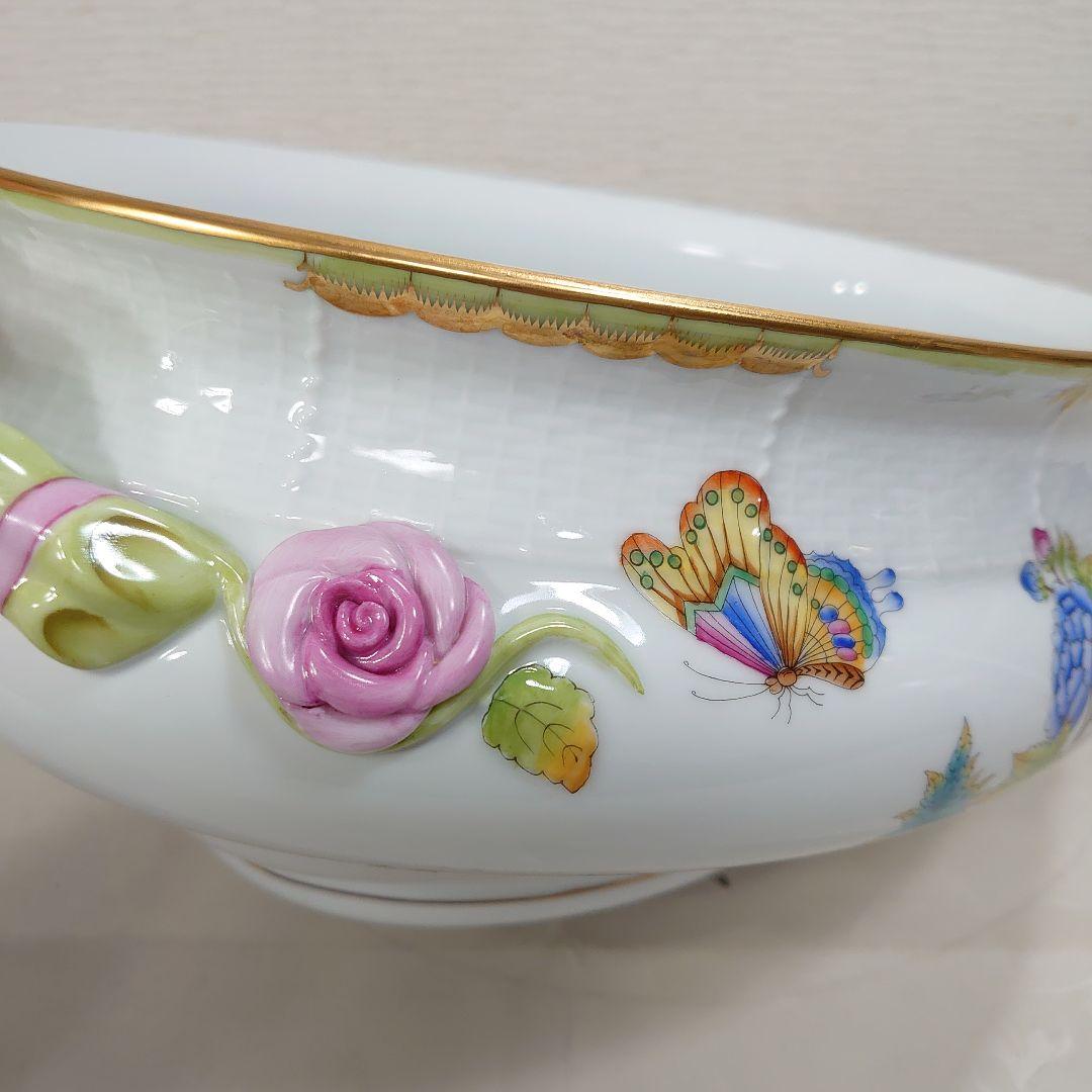 A*)様 ヘレンド ヴィクトリアブーケ チュリーン 大型 陶器 ボウル 蓋なし