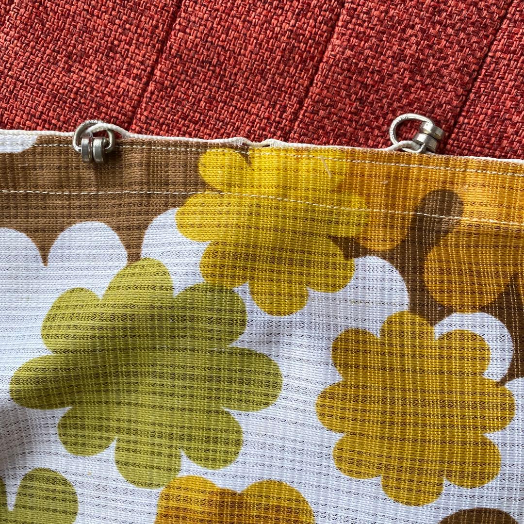 ミッドセンチュリー　カーテン　フラワー