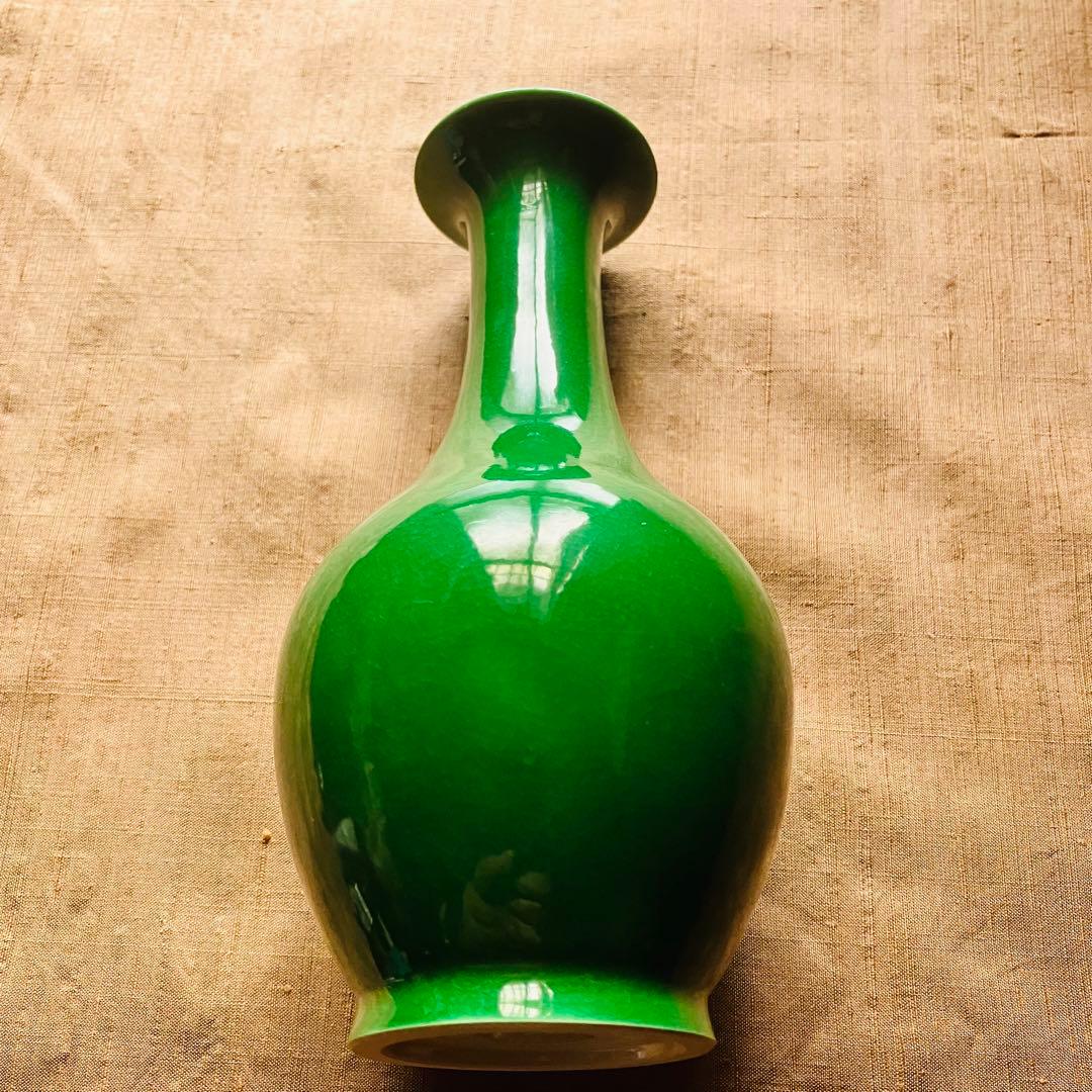 京焼　永楽善五郎　交趾花入　花瓶　花生