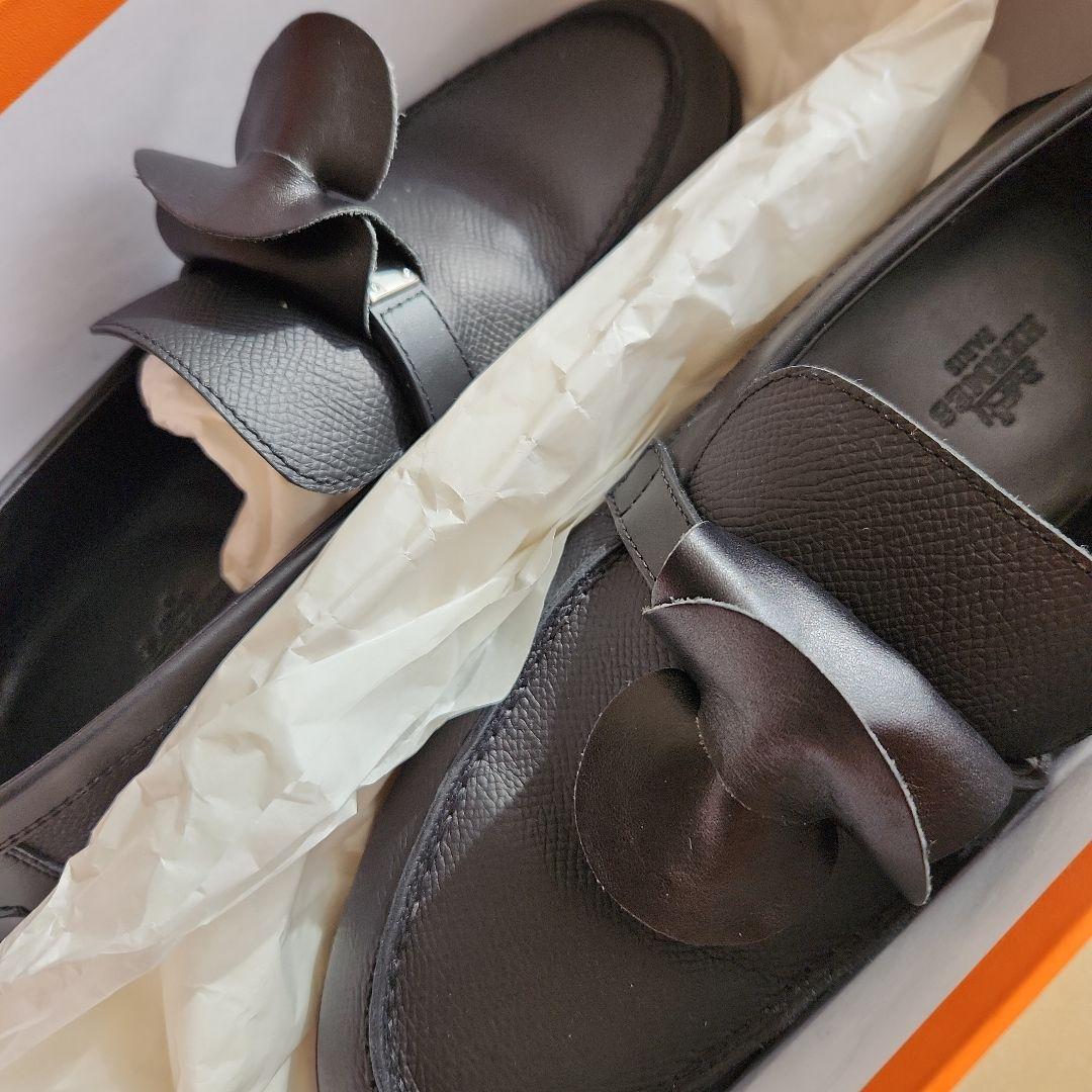 ★美品★HERMES モカシン《デスタン》36.5エプソン ノワール ブラック
