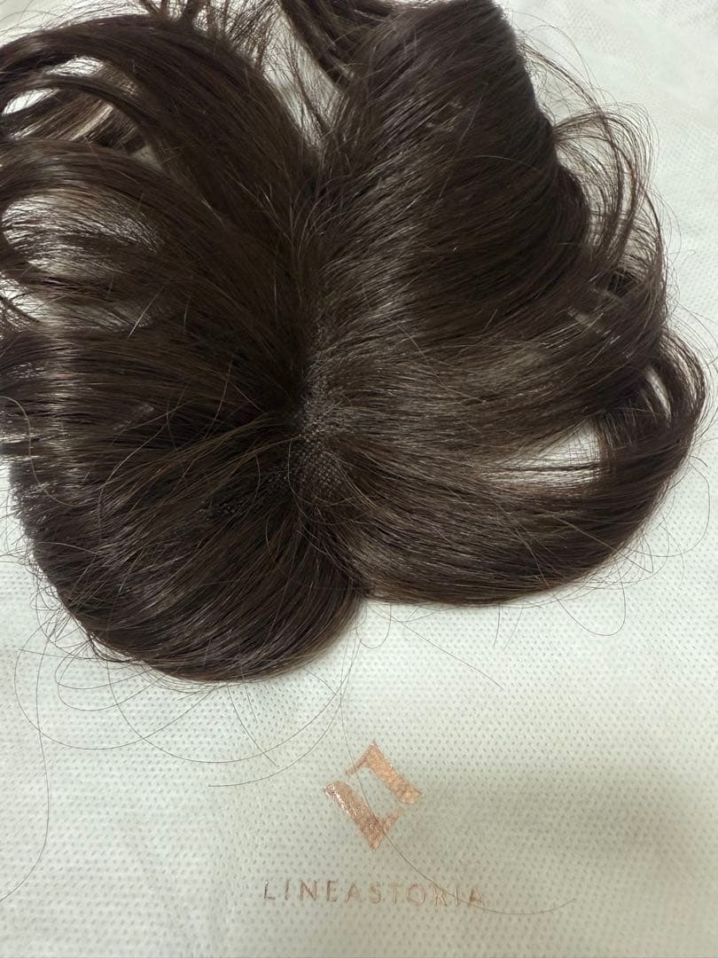 リネアストリア　総手植えトップカバーピース ストレート　天使のヘアピース