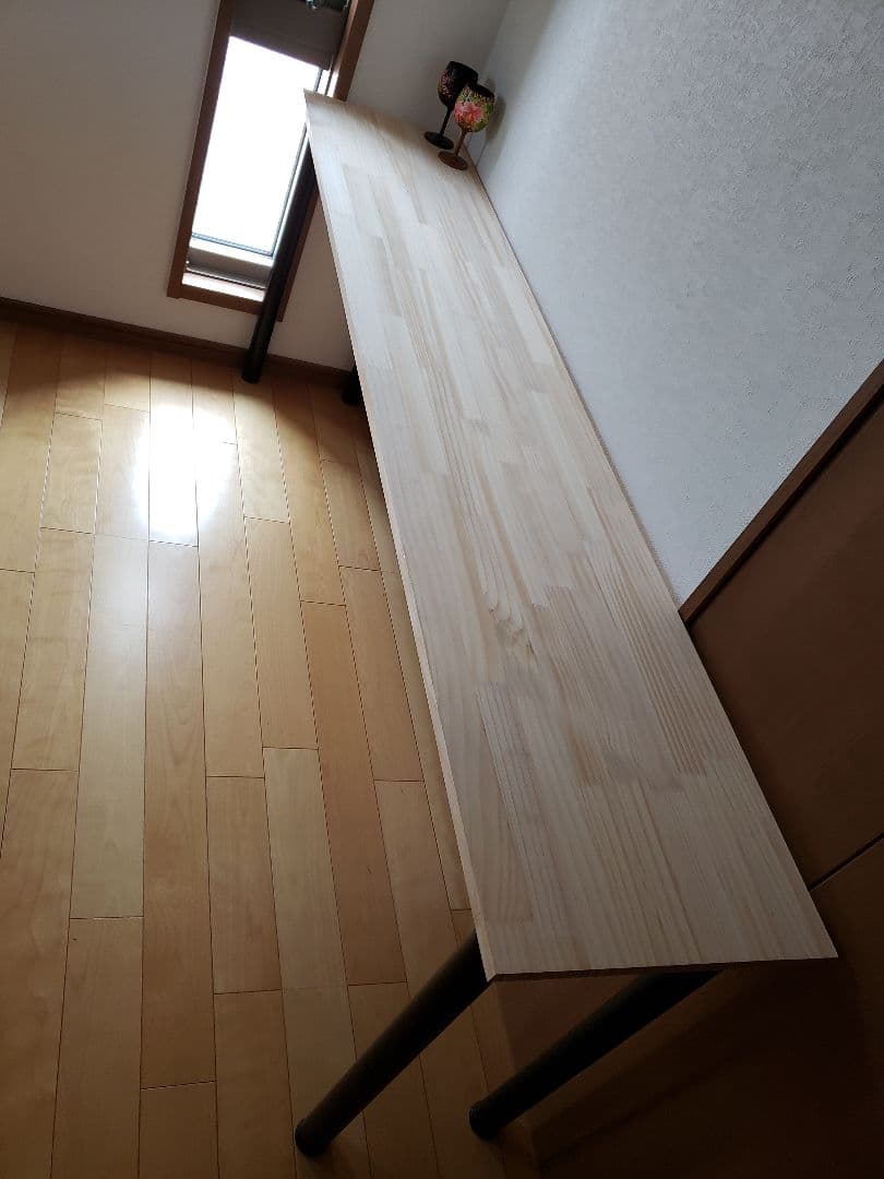 180×45 ナチュラルカウンターテーブル　アイアン　天然　木質