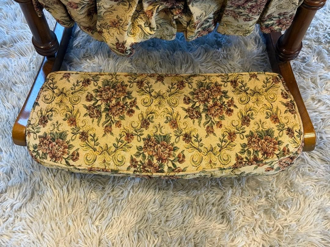 ロッキングチェア　ソファ　ゴブラン模様　アームチェア　ゆり椅子　ソファ　SZ