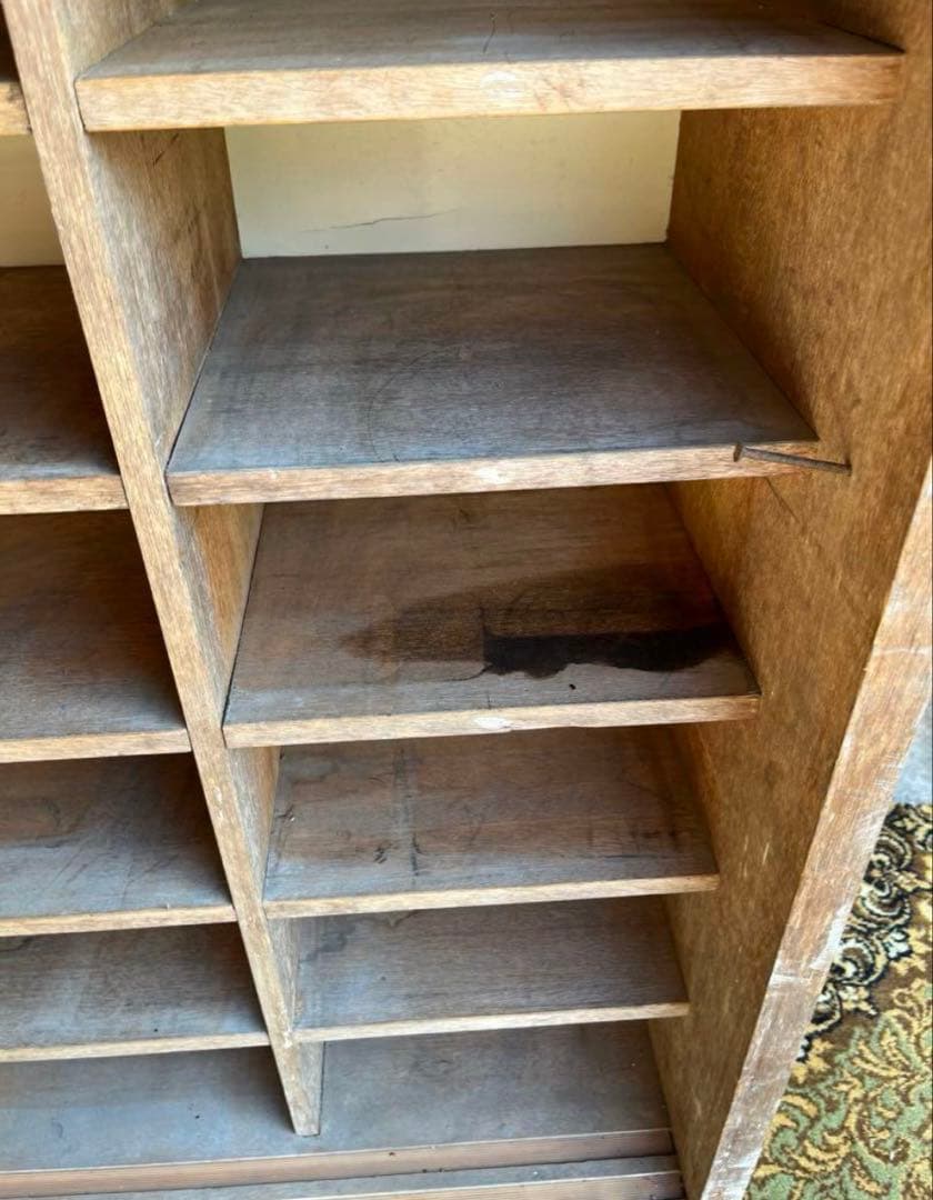 棚特大 古い 下駄箱 インテリア 昭和レトロ ビンテージ アンティーク 当時物