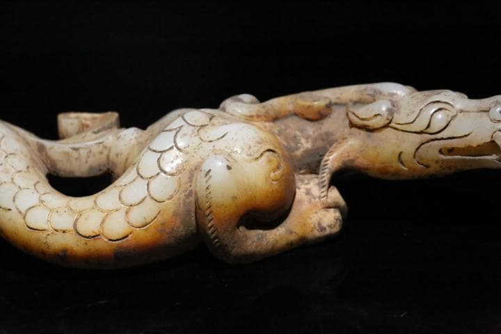 漢代 白玉竜 古玉和田玉 骨玩骨董 中国美術 骨董品  時代物 古代玉