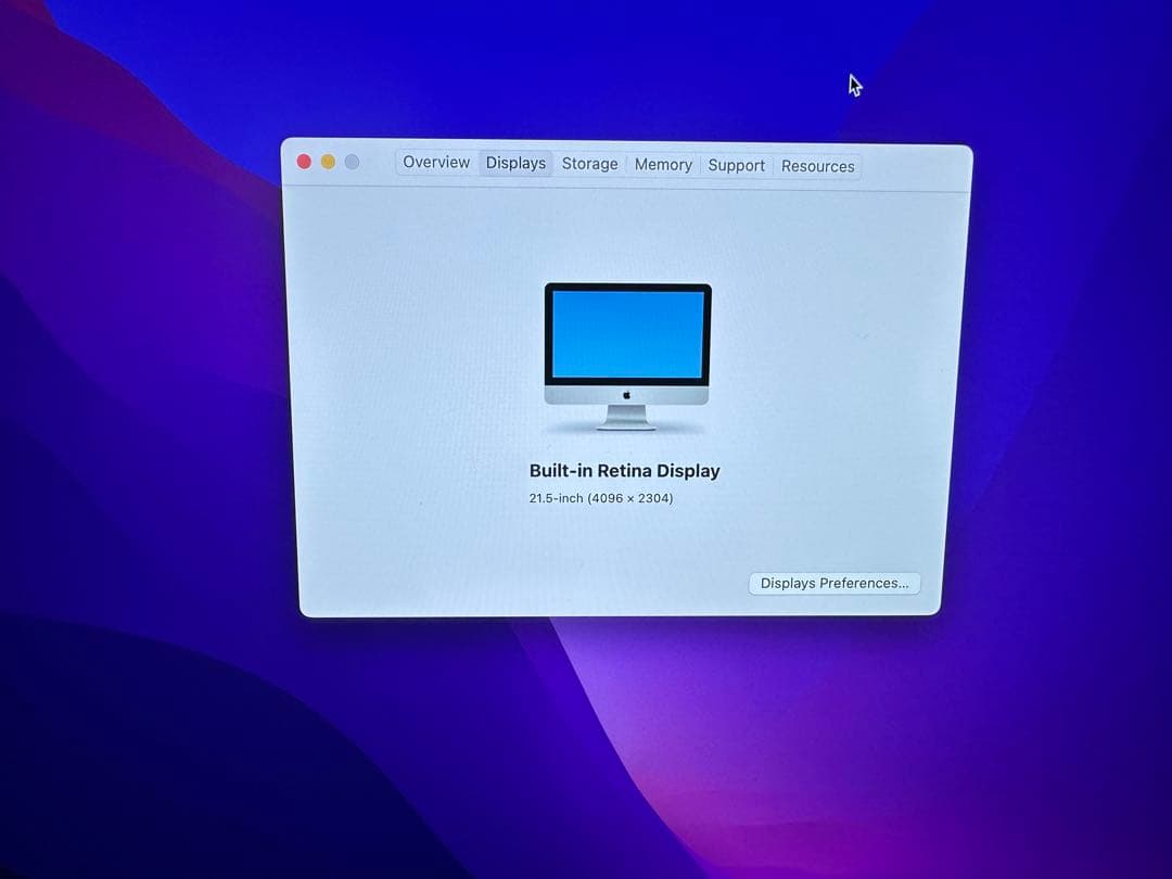 Macデスクトップ iMac 21.5 i5 8GB 1TB SATA HDD 2017