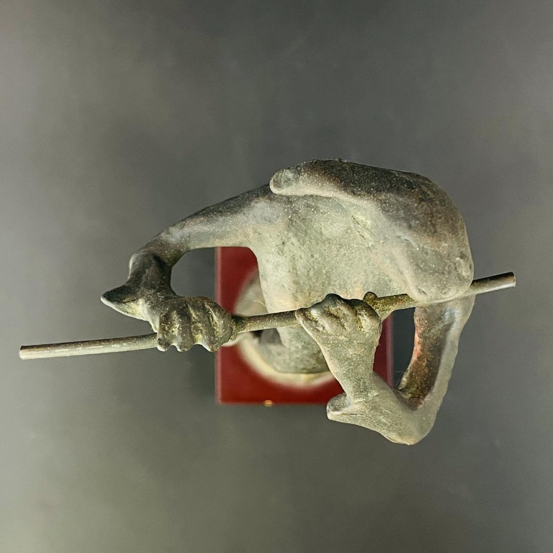 ブロンズ彫刻 フルートを吹く女性像 銅製 ミッドセンチュリーモダン R8SB28