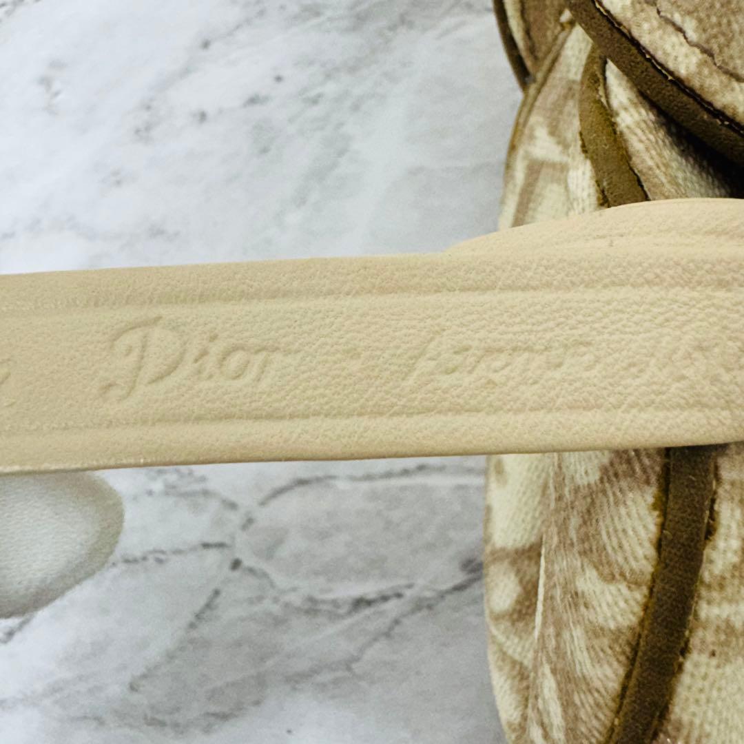 ✨Dior✨ディオール✨CD✨トロッター柄✨ベージュ✨リボン✨ハンドバッグ✨