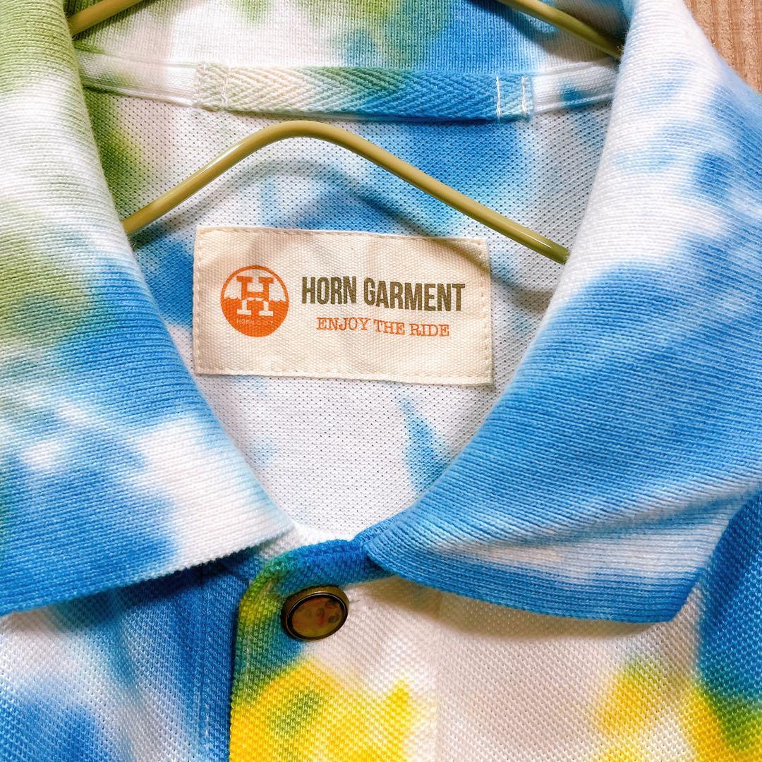 ホーンガーメント HORN GARMENT タイダイ ミッキー刺繍 ポロシャツ