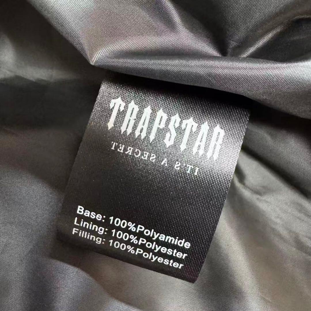 新品 TRAPSTAR 光沢ブラック ダウンジャケット Lサイズ u
