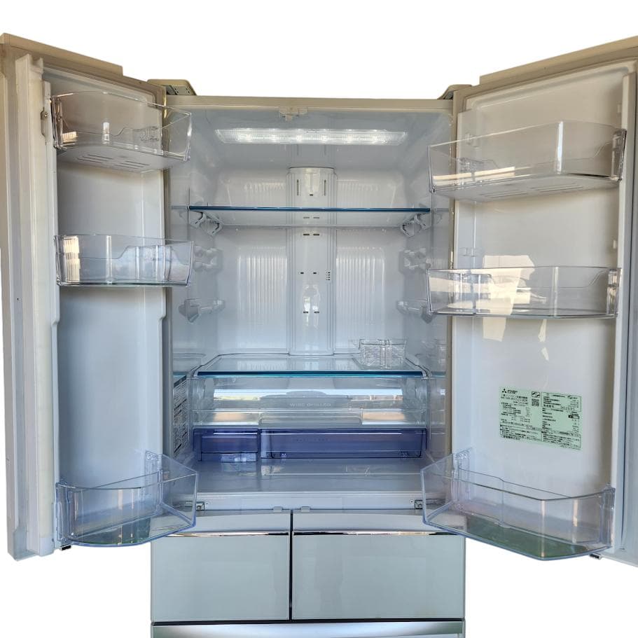 三菱 冷蔵庫 MR-WX52D-W 2018年製 517L 6ドア 観音開き