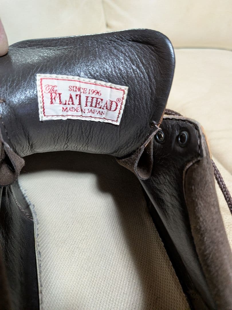 THE FLAT HEAD レザーシューズ　ブラウン　切り替えし　革靴