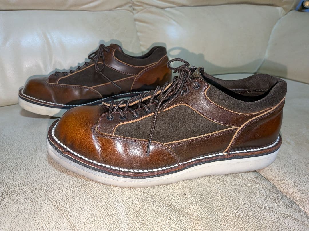 THE FLAT HEAD レザーシューズ　ブラウン　切り替えし　革靴