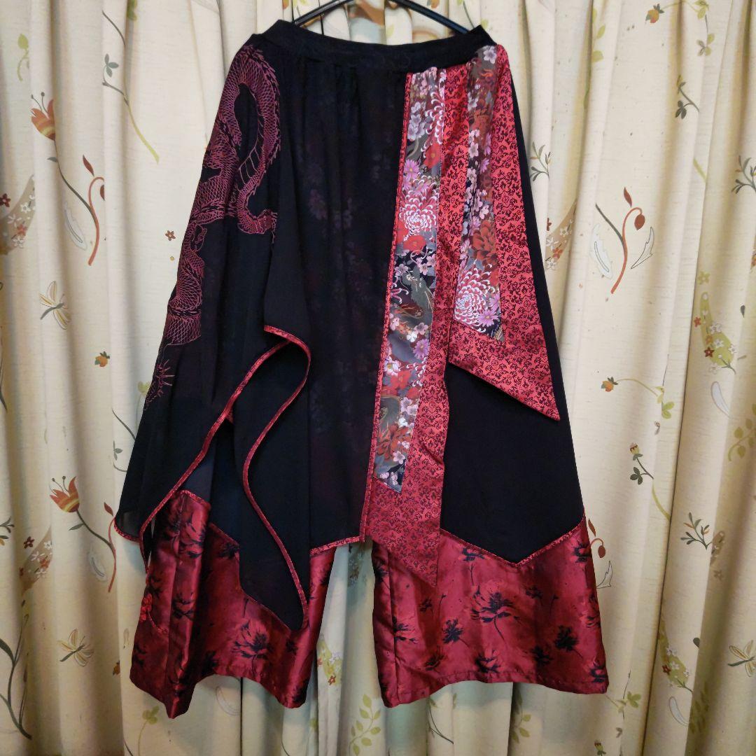 最終お値下げQutieFlash キューティーフラッシュ 和柄バギーパンツレッド