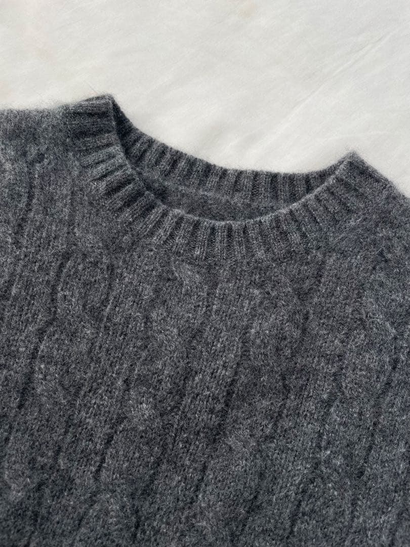 h*a様 希少◎80s ballantyne バランタインカシミヤ ケーブルニッ