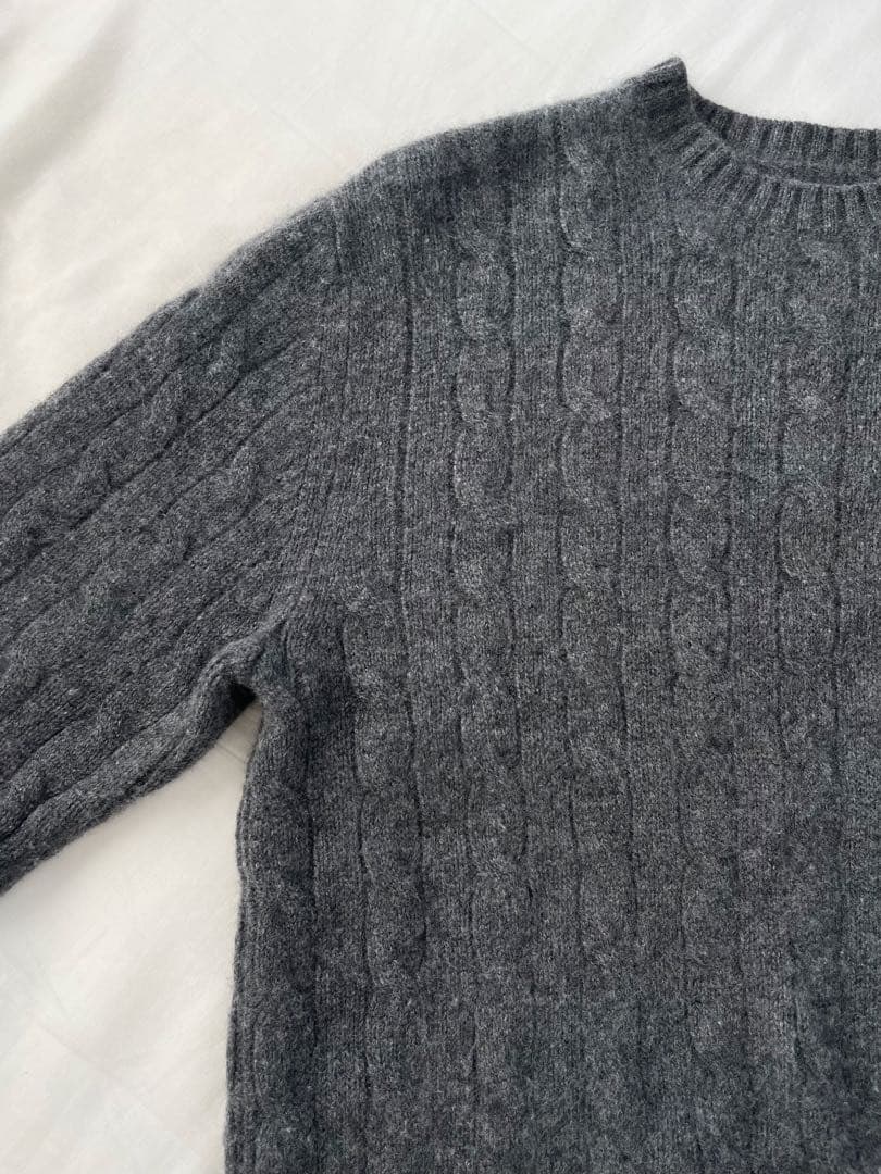 h*a様 希少◎80s ballantyne バランタインカシミヤ ケーブルニッ