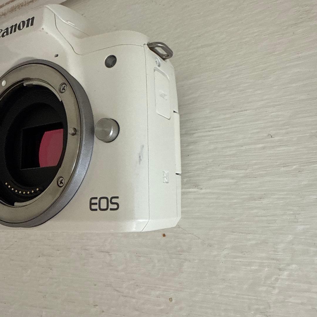 Canon ミラーレス一眼 EOSkissM レンズセット ホワイト