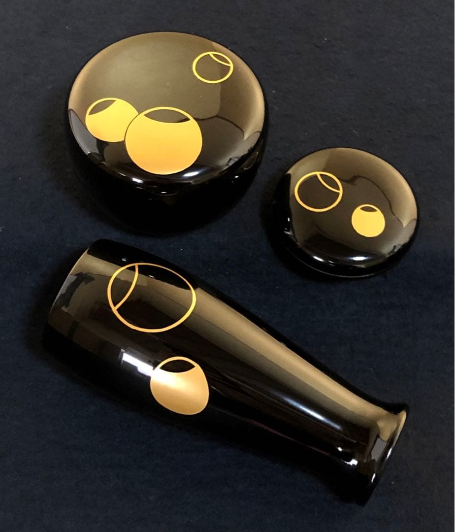 《R》輪島塗 壷々蒔絵 茶箱 茶平一斎 お茶道具6点付 共箱 260203く4