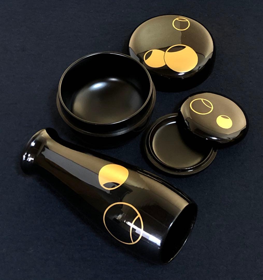 《R》輪島塗 壷々蒔絵 茶箱 茶平一斎 お茶道具6点付 共箱 260203く4