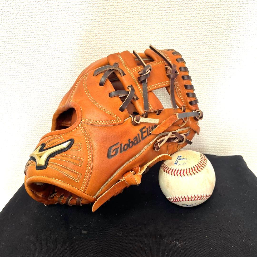 766 ミズノ グローバルエリート 型抜群 即戦力 軟式 内野手用グローブ