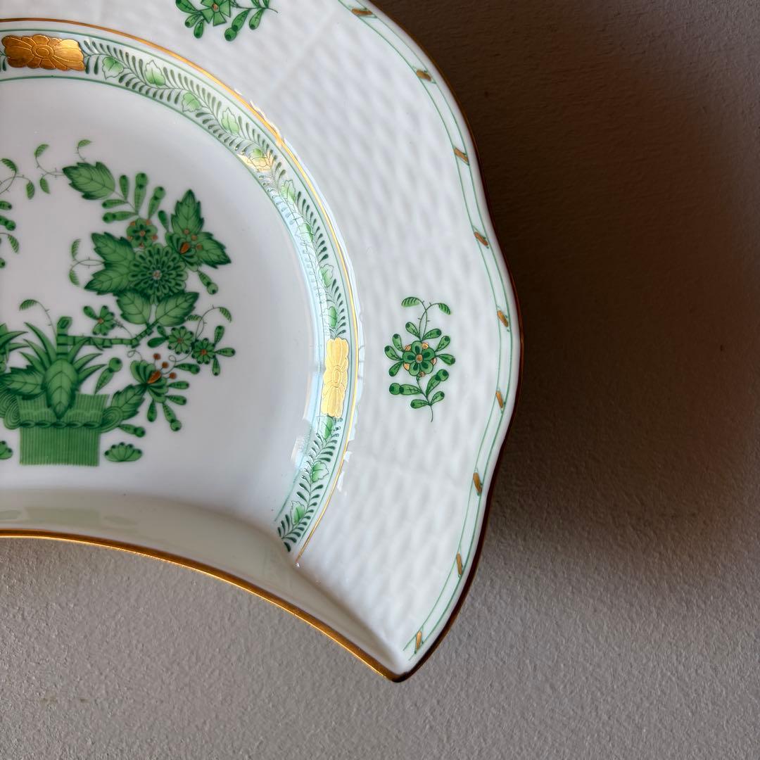 ヘレンド インドの華 クレセントディッシュ プレート 19cm