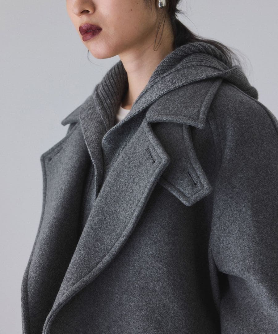 今季・新品【ADAM ET ROPE'】ウールボンディングミドルコート