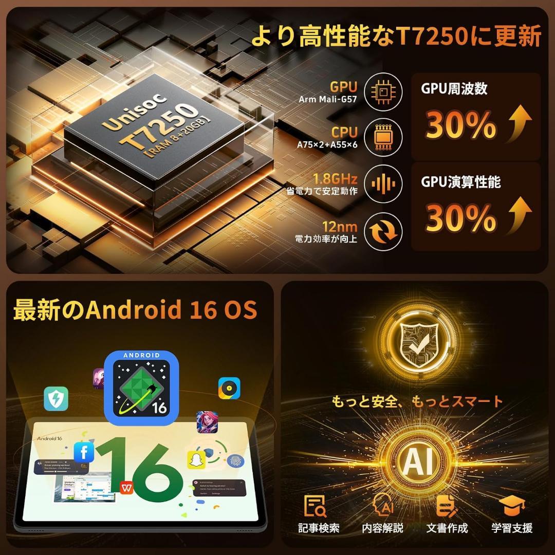 Android 16 タブレット 12インチ⭕️GPS搭載 顔認識