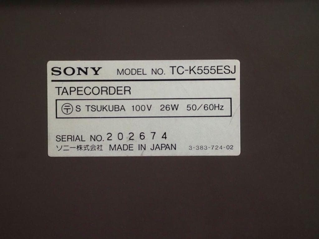 SONY TC-K555ESJ カセットデッキ