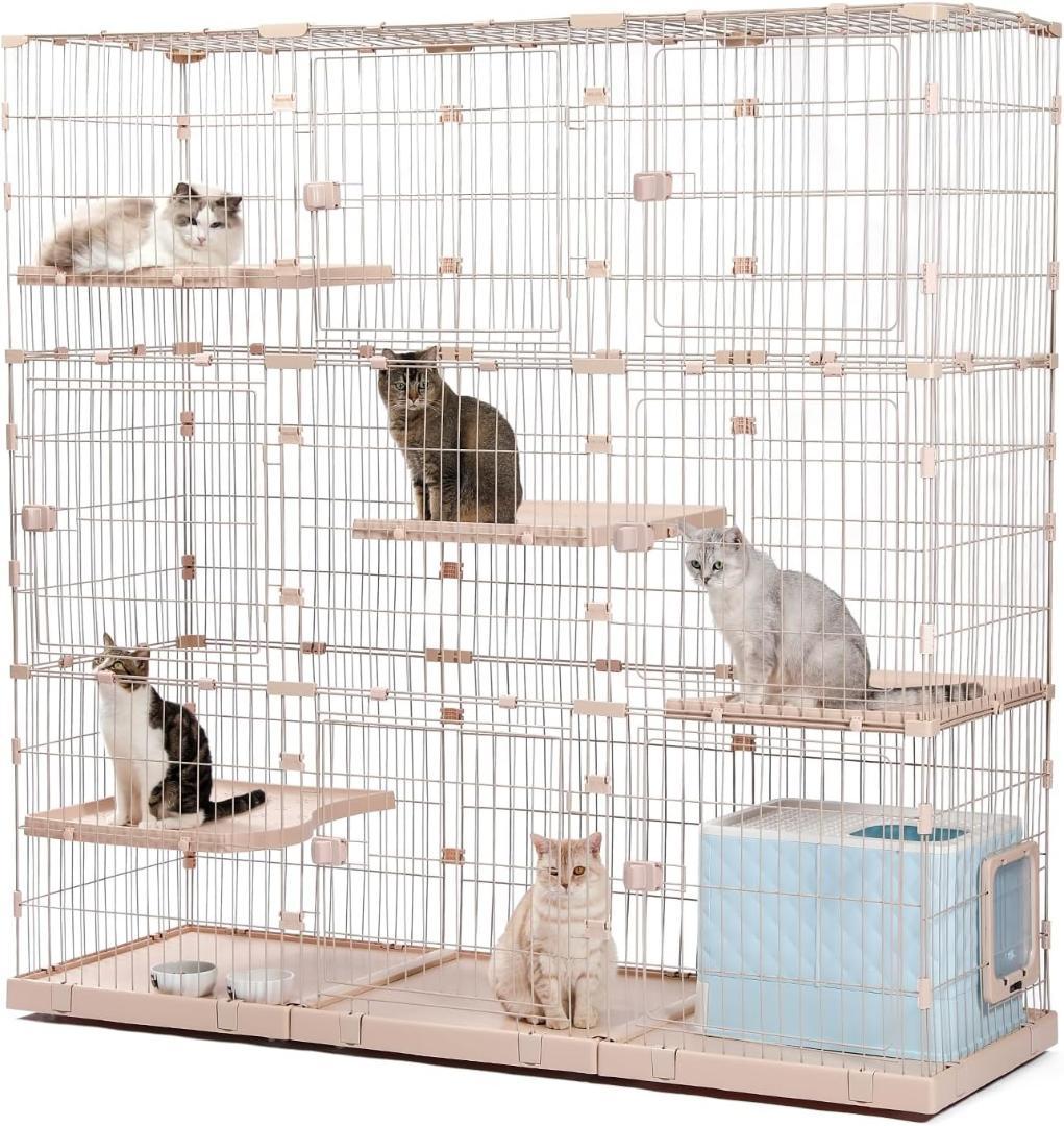 猫ケージ大型3段 解体済　組み立てが出来て福井市まで引き取りに来て頂ける方限定