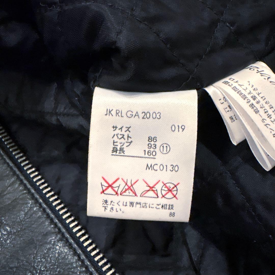 RALPH LAUREN ライダースジャケット ビンテージ加工 ブラック M 革