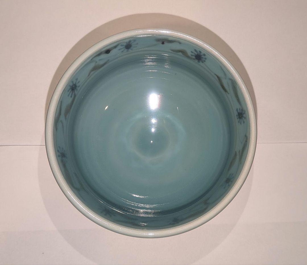 『堀尾俊吾』愚生庵　俊窯　　　　長崎　青磁茶碗　茶道具　海夏魚