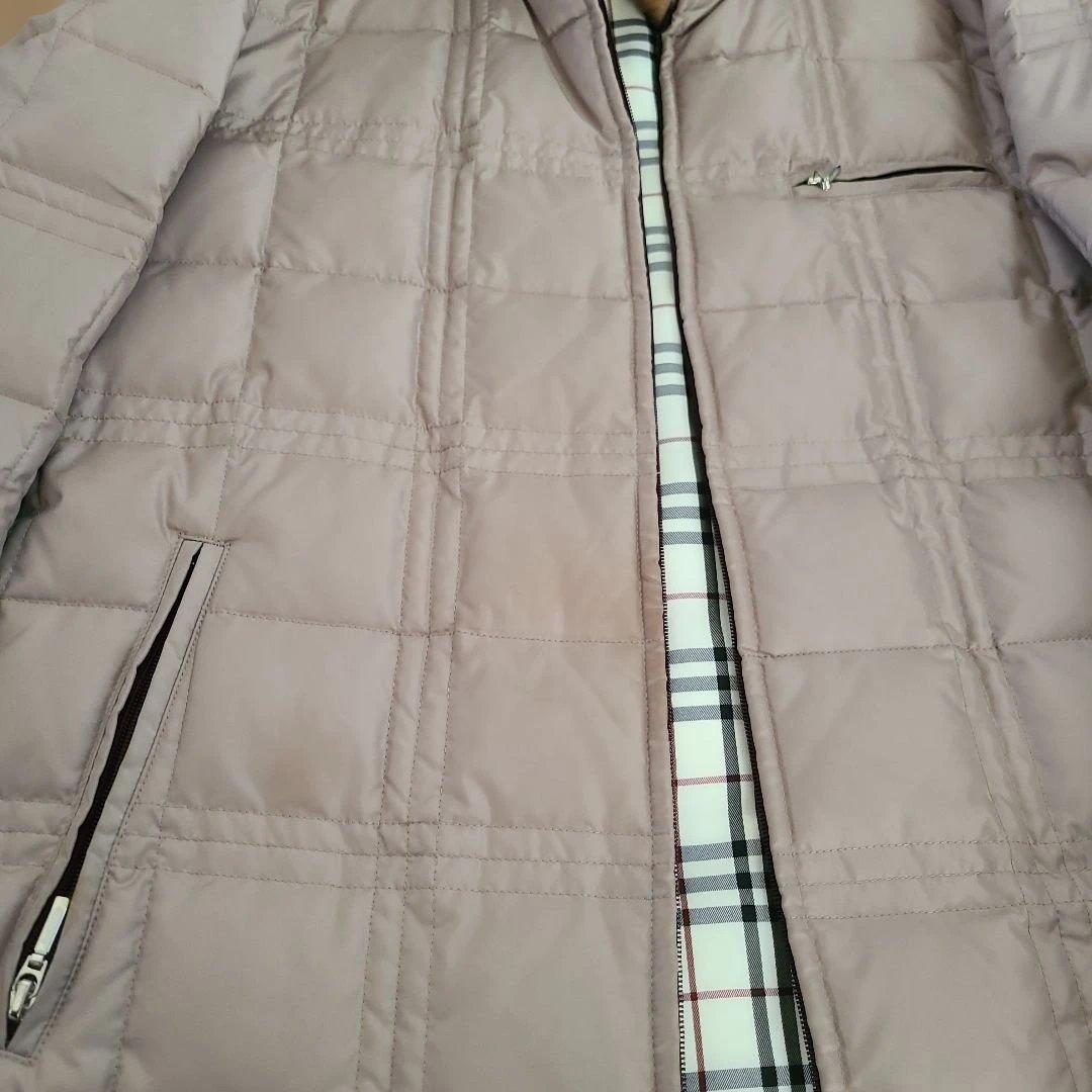 バーバリーブラックレーベル ファー ダウンジャケット キルティング 襟ファー