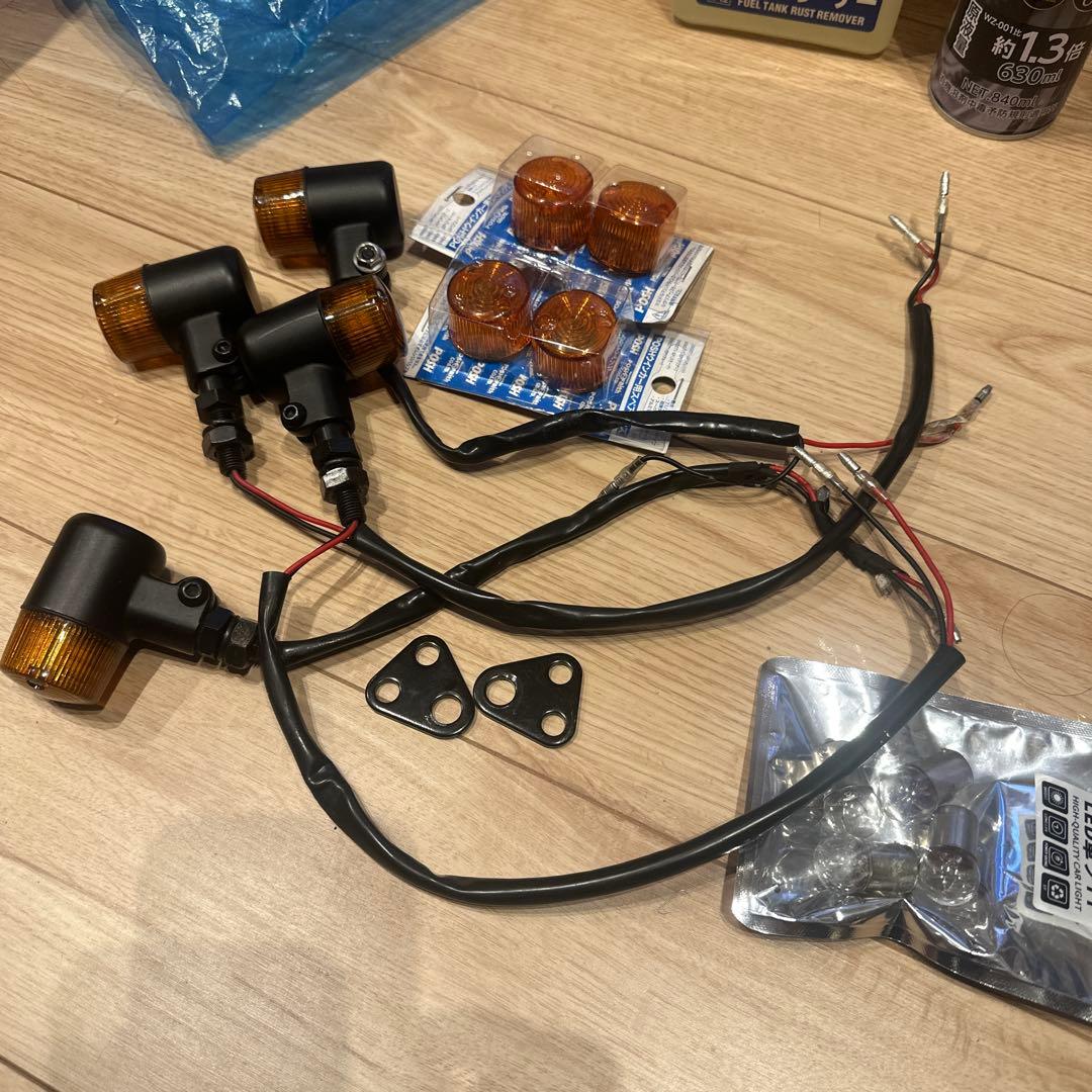 SR400.LEDウィンカー 4個セット ブラック